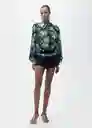 Blusa Volare Negro Talla S Mujer Mango