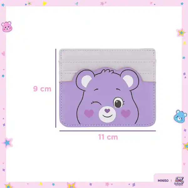 Tarjetero Colección Care Bears Morado Miniso