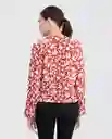 Camiseta Duotone Flower Blouse Rojo Granate Oscuro XS Chevignon