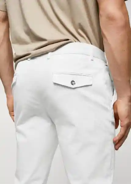 Pantalón Prato Blanco Talla 44 Hombre Mango