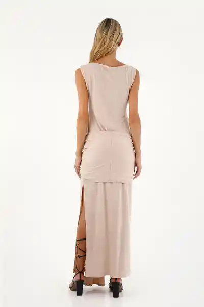 Vestido Largo Bruma Café Talla 02 M