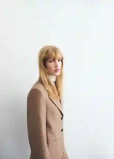 Blazer Americana Natalie Camel Talla M Mujer Mango