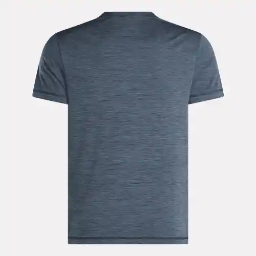 Reebok Camiseta Train Melange Tech Manga Corta Gris Oscuro T M