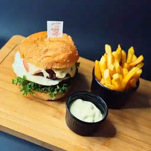 Sencilla con papas francesas