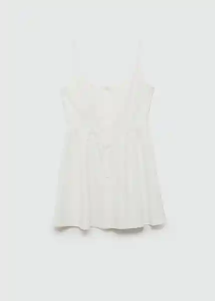 Vestido Milk Blanco Talla XS Mujer Mango