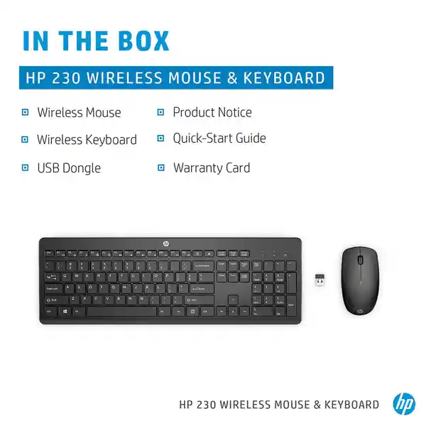 Hp Kit Teclado + Mouse Inalámbrico 230 Negro