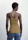 Top Kim Khaki Talla M Mujer Mango