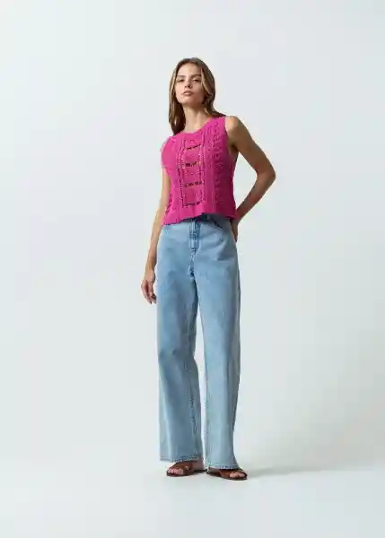 Suéter Tejido Mujer Rosa Rabano L 582G006 Naf Naf