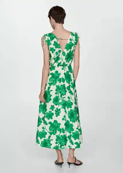 Vestido Fraterni Verde Talla 27 Mujer Mango