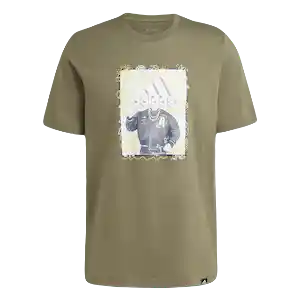 Adidas Camiseta Manga Corta Lifestyle de Hombre Verde Talla S