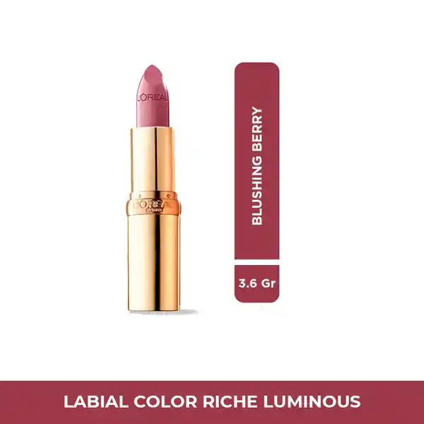 Labial L’Oréal Paris Colour Riche Luminous Blushing Berry 3.6 gr