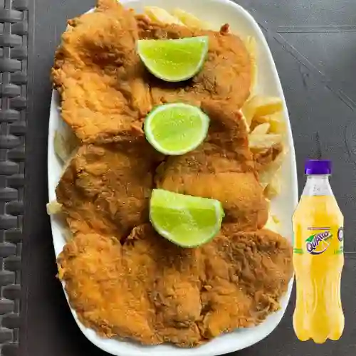 Combo Chuleta Grande Cerdo + Quatro Original 400ML