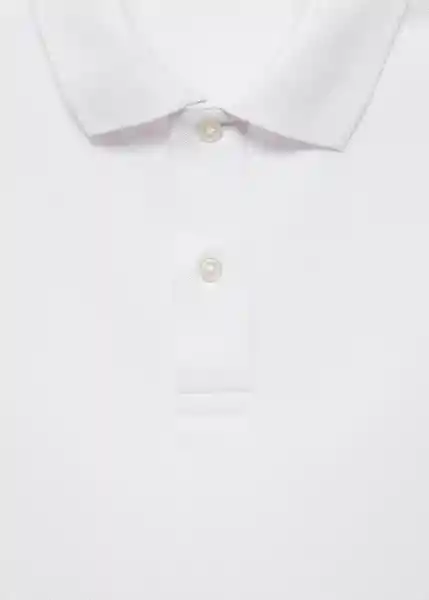 Camisa Polo Rea Blanco Talla XXL Hombre Mango