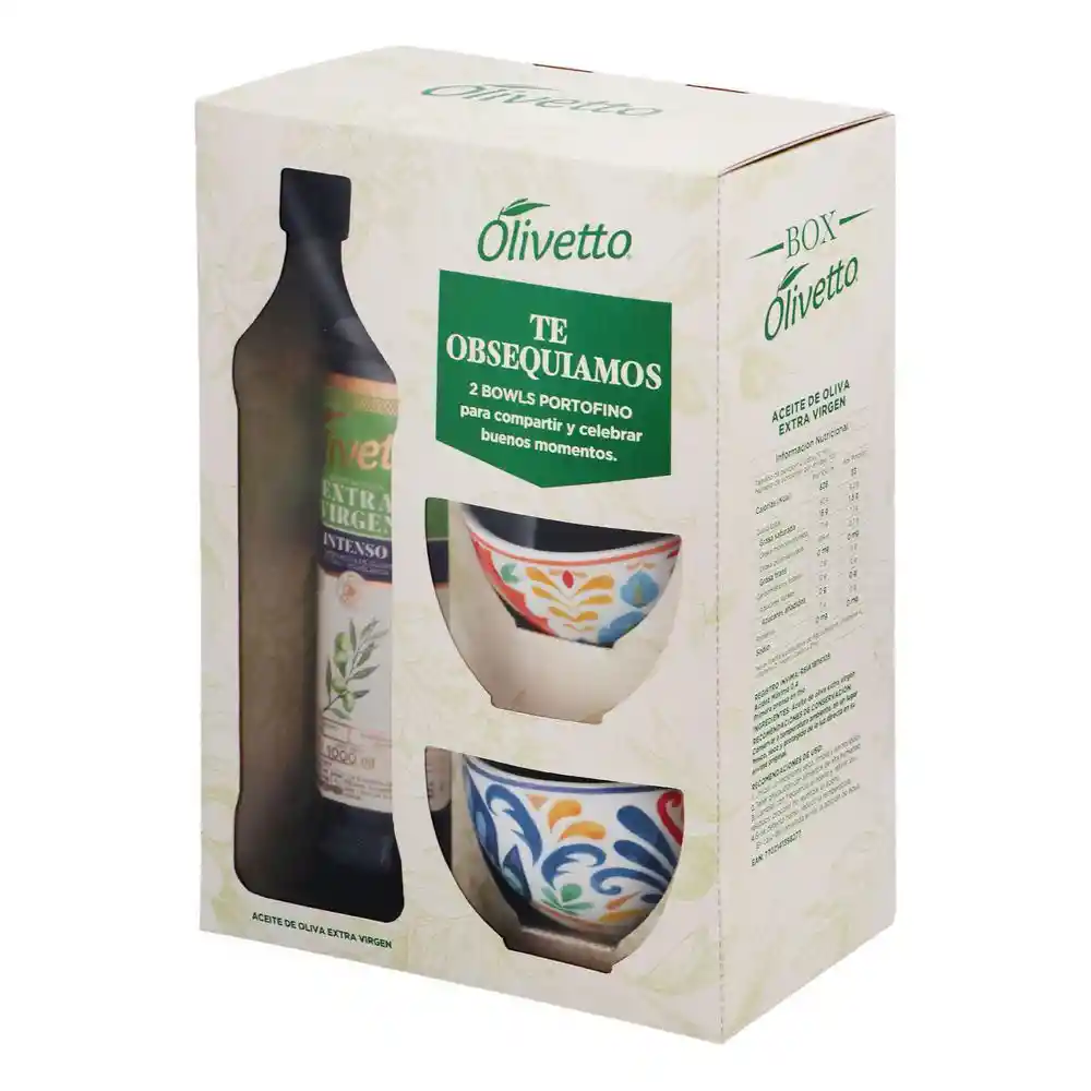 Olivetto Aceite de Oliva Extra Virgen Intenso + Bowls