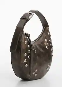 Bolso M Ronda Antracita Talla 99 Mujer Mango