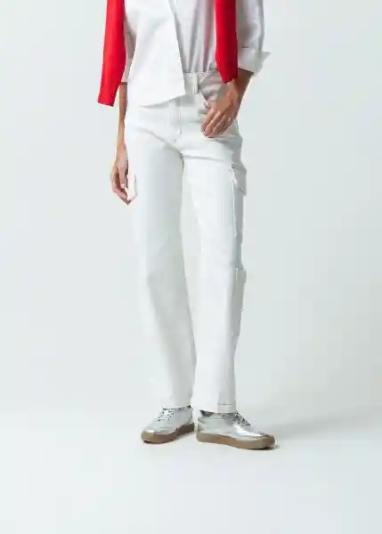 Pantalón Car Mujer Crudo Puro Talla 4 431G303 Naf Naf