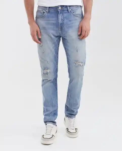 Jean Slim Fit- Famous Azul Cristalino Claro T 32/32 Chevignon