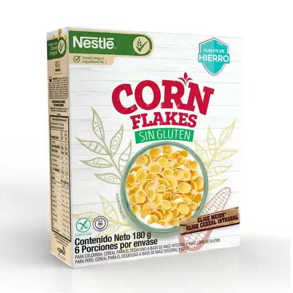 Nestlé Corn Flakes Cereal Sin Gluten 180 g