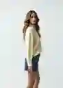 Suéter Tejido Mujer Amarillo Transparente Claro M Naf Naf