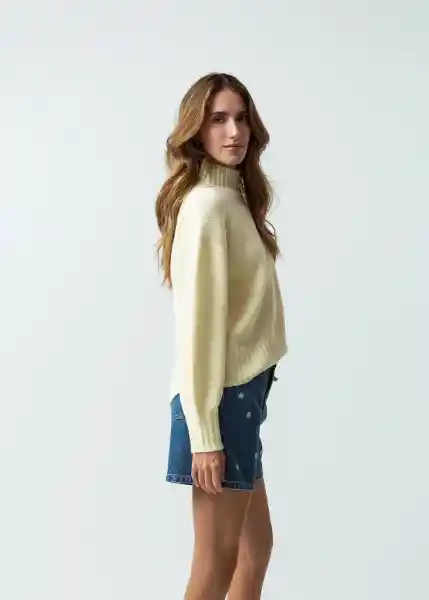 Suéter Tejido Mujer Amarillo Transparente Claro M Naf Naf