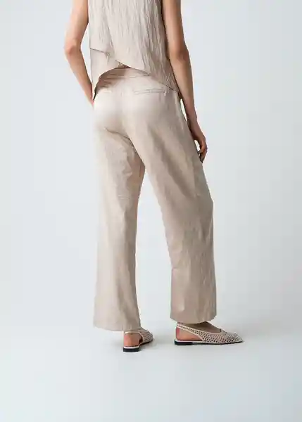 Pantalón Mujer Café Merengue Medio Talla 10 533G083 Naf Naf