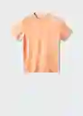 Camiseta Cherlo-H Naranja Pastel Talla XS Hombre Mango