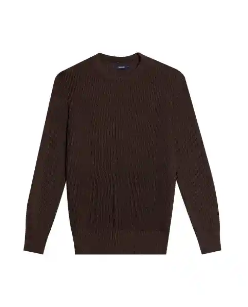 Suéter Mix Masculino Café Cebada Claro Talla L Chevignon