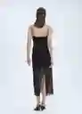 Vestido Onur Negro Talla M Mujer Mango