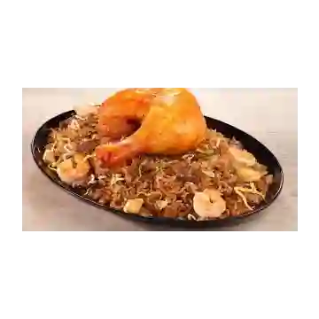 36C Arroz con Jamón, 1/4 Pollo y Papa