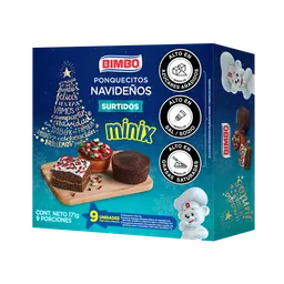 Bimbo Minix Ponquecitos Navideños Surtidos 171 G