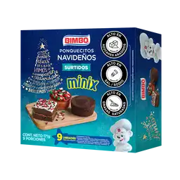 Bimbo Minix Ponquecitos Navideños Surtidos 171 G