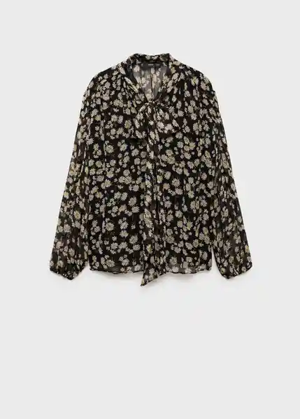 Blusa Belle Negro Talla XS  Mujer Mango