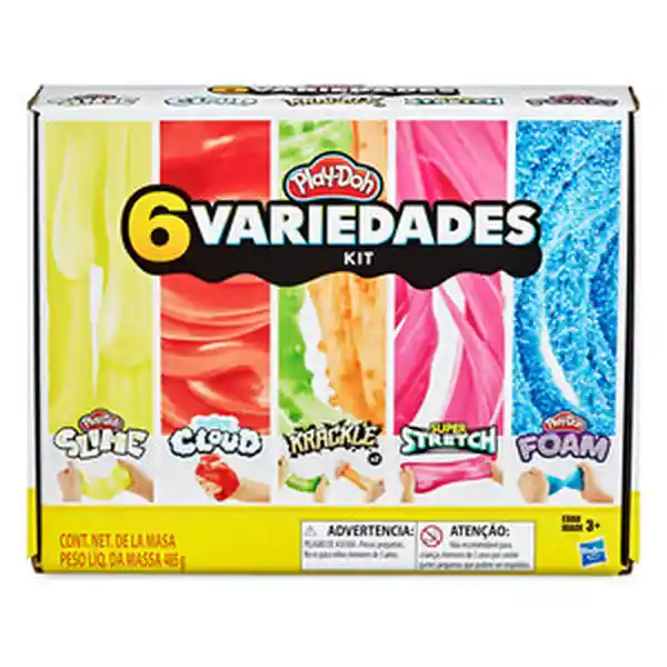 Play Doh Kit Texturas 6 Variedades