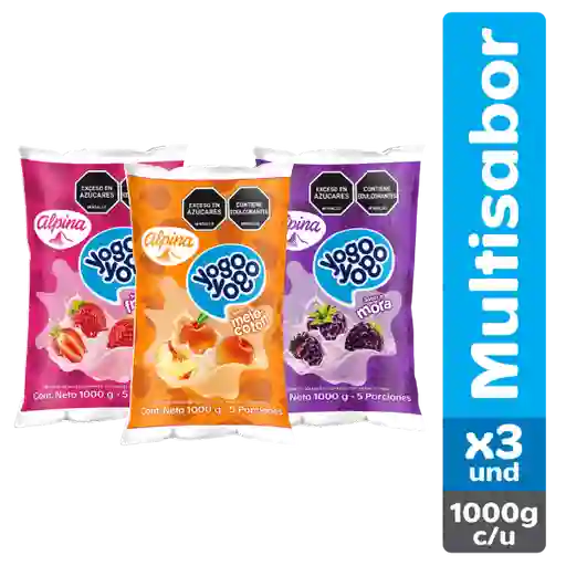 Yogo Yogo Multisabor Bolsa 1000 g x 3 Und