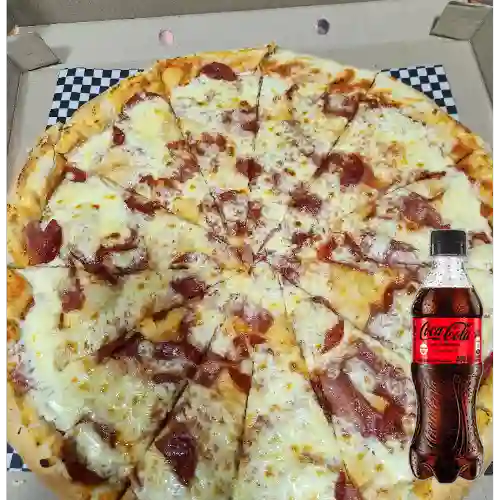 Combo Pizza Peperoni + Coca-Cola Sin Azúcar 400ml