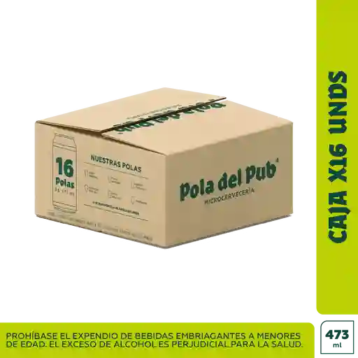 Pola del Pub Caja Cerveza Witbier x 16 Und de 473 ml