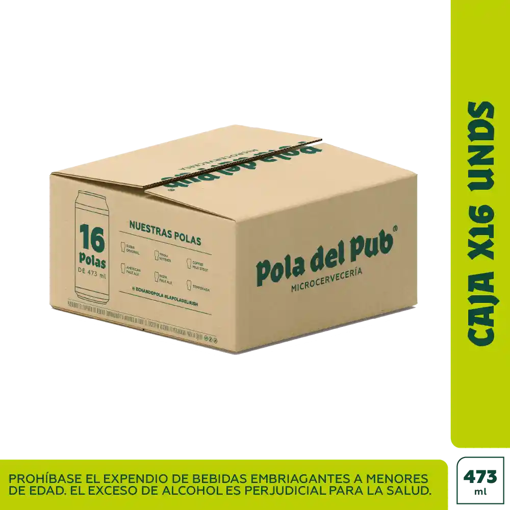 Pola del Pub Caja Cerveza Witbier x 16 Und de 473 ml