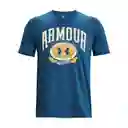 Under Armour Camiseta Ua Collegiate Crest Ss Azul Talla LG