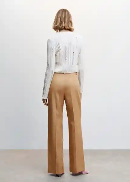 Pantalón Ines Camel Talla 44 Mujer Mango