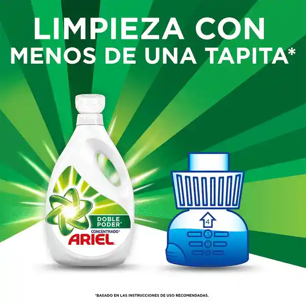Detergente Liquido Ariel Doble Poder de 1.2L Jabon para Ropa