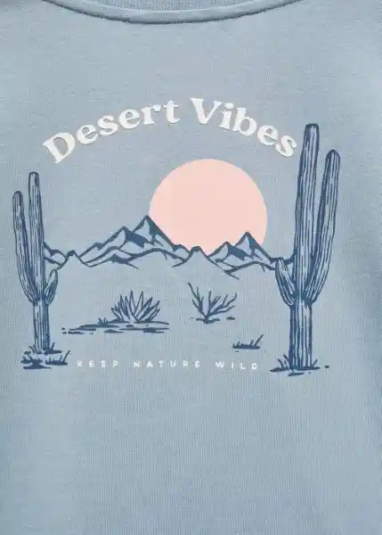 Camiseta Sunset Azul Talla 12 Niño Mango