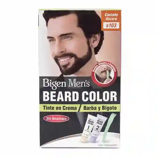 Bigen Tinte Men's para Barba y Bigote Tono #103 Castaño Oscuro