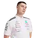 Adidas Camiseta Polo F1 Mercedes Lifestyle Hombre Blanco Talla L
