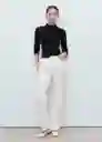 Camiseta Curlis Negro Talla L Mujer Mango