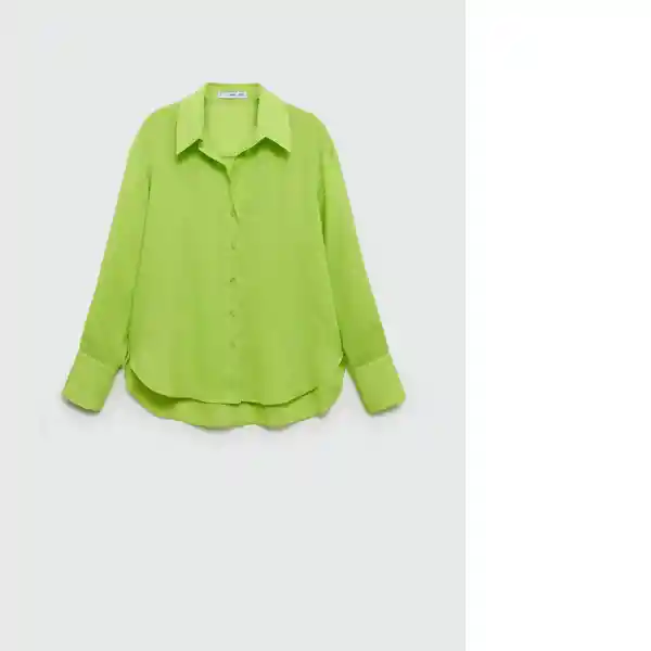 Camisa Ramio-a Verde Talla Xl Mujer Mango