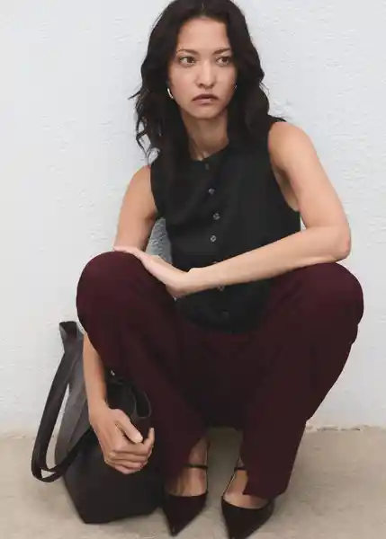 Chaleco Nevada Gris Talla L Mujer Mango