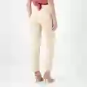 Pantalón Tiro Medio Bota Recta Beige Talla 10 - 712842