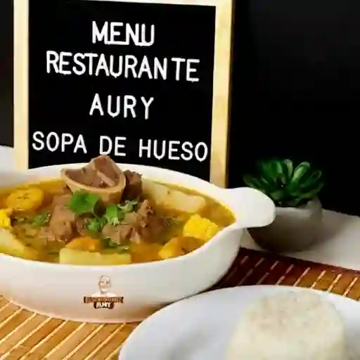Sopas y arroz hueso