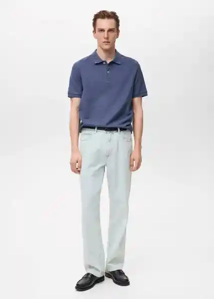Camiseta Polo Rea Porcelana Talla M Hombre Mango