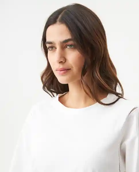 Camiseta Mixed Poplin Crudo Pristino Claro Talla S Chevignon